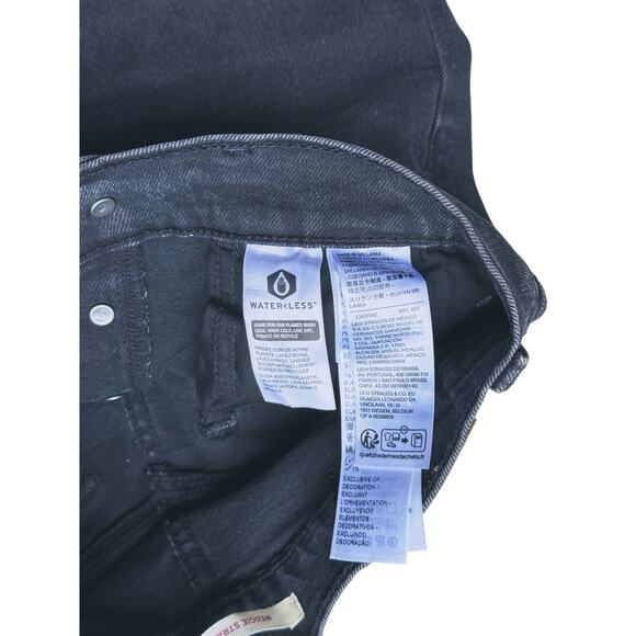 Levi’s Premium Wedgie Straight Ankle Jeans 26 Black Classic Edgy Street Fall - Picture 6 of 6